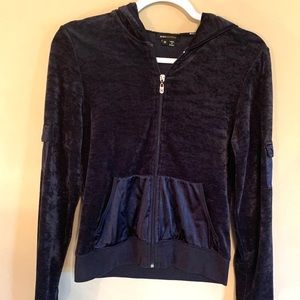 BCBG Maxazria Black Hoodie Jacket M
